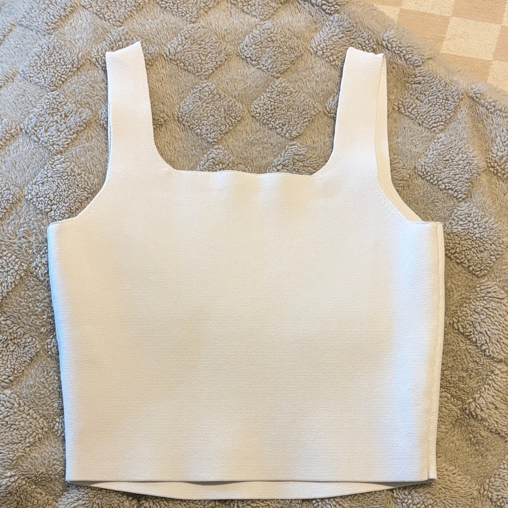 A.L.C. Women's White Crop Top - Picture 3 of 4